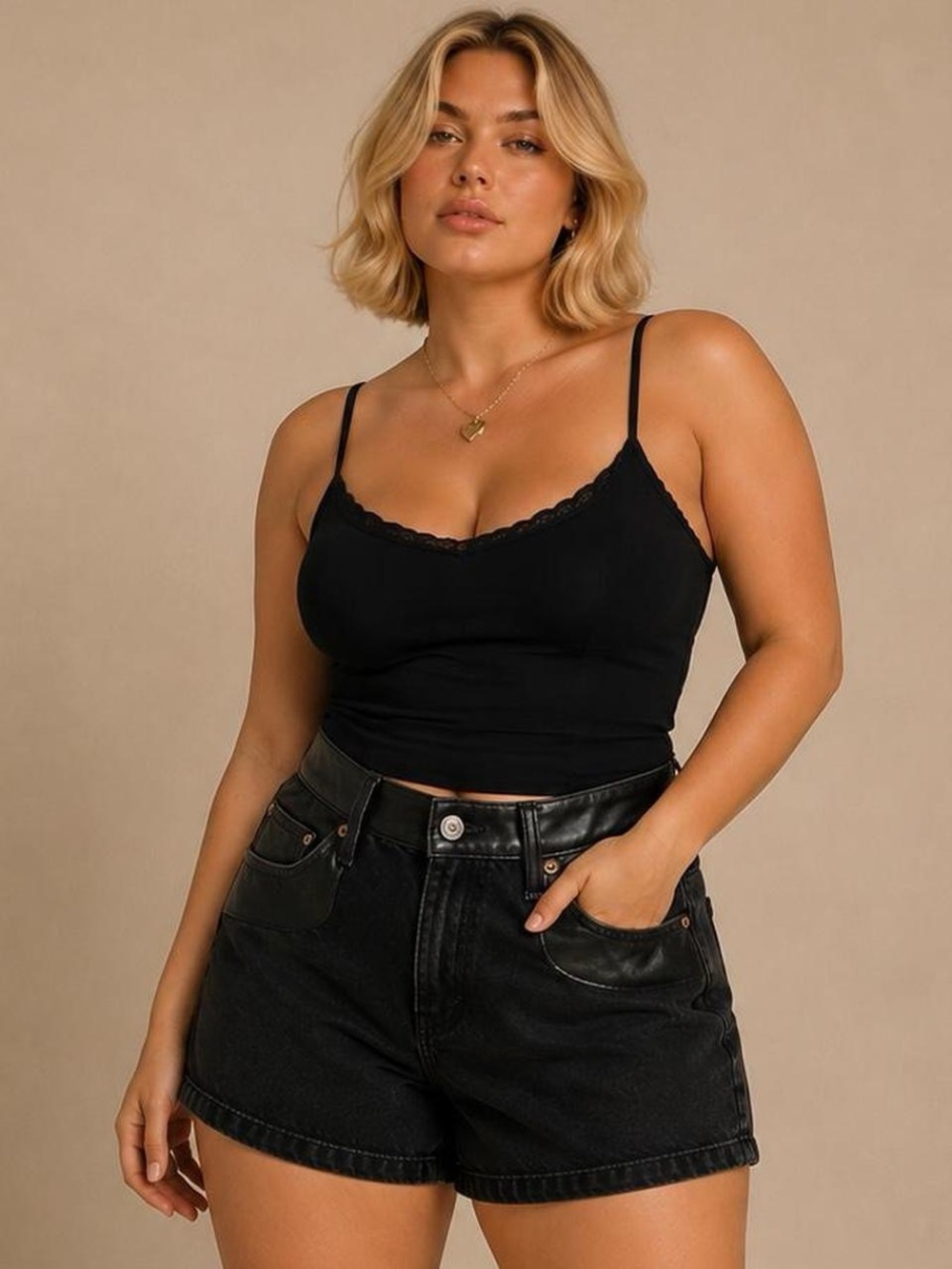 Abercrombie & Fitch Curve Love denim 
Dad Short